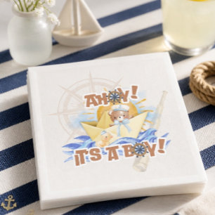 Ahoy! Baby Boy Showpapier Napkins Serviette