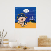 Ahoy Baby! Pirate Poster Print (Küche)