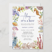 Ahoy Baby Shower Einladung (Vorderseite)