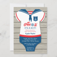 Ahoy Baby Shower Einladung, Segler, Kosmetik