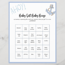 Ahoy Baby Shower Game Flyer