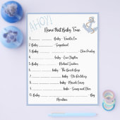 Ahoy Baby Shower Game Flyer (Einzeln)