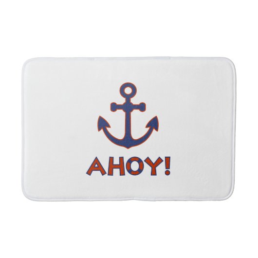 AHOY! Buoy + Ankerdesign Red+Blue Badematte (Vorderseite)