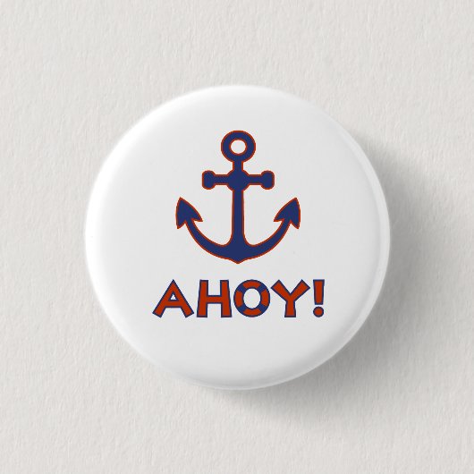 AHOY! Buoy + Ankerdesign Red+Blue Button (Vorderseite)