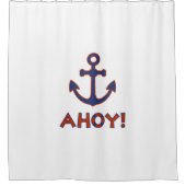 AHOY! Buoy + Ankerdesign Red+Blue Duschvorhang (Vorderseite)