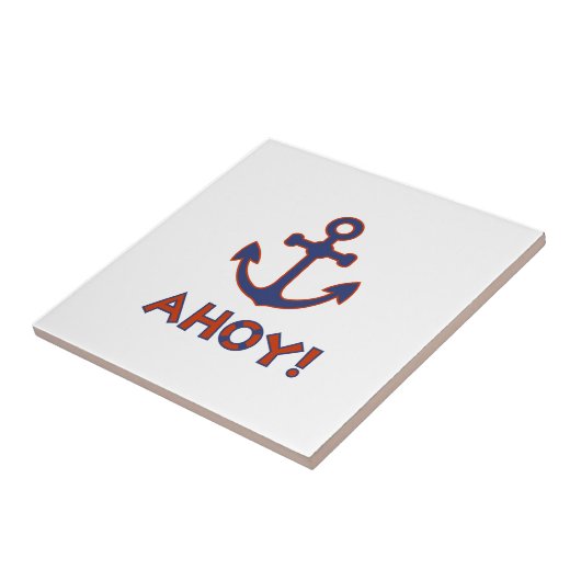 AHOY! Buoy + Ankerdesign Red+Blue Fliese (Seite)