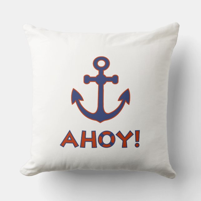 AHOY! Buoy + Ankerdesign Red+Blue Kissen (Vorderseite)