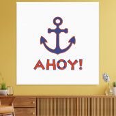 AHOY! Buoy + Ankerdesign Red+Blue Leinwanddruck (Insitu (Wohnzimmer))