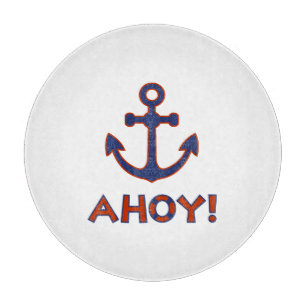 AHOY! Buoy + Ankerdesign Red+Blue Schneidebrett
