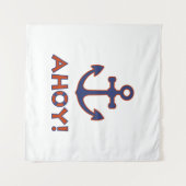 AHOY! Buoy + Ankerdesign Red+Blue Wandteppich (Vorderseite (Horizontal))