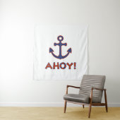 AHOY! Buoy + Ankerdesign Red+Blue Wandteppich (Beispiel)
