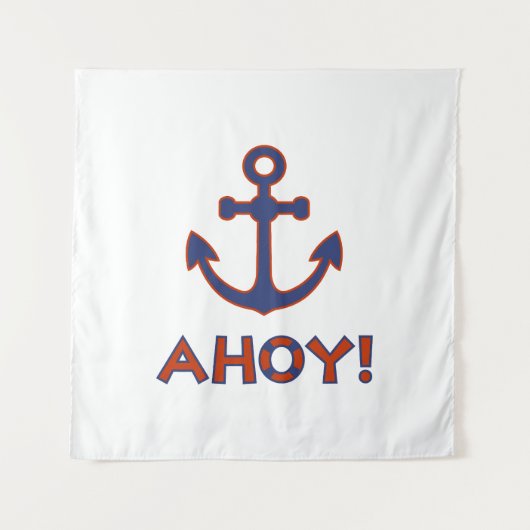 AHOY! Buoy + Ankerdesign Red+Blue Wandteppich (Vorderseite)