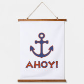 AHOY! Buoy + Ankerdesign Red+Blue Wandteppich Mit Holzrahmen (Vorderseite)