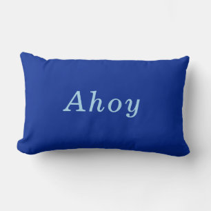 "Ahoy" Cobalt & Blue gemütlich Lendenkissen