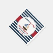 Ahoy! Das ist ein Junge! Babydusche für Nautical B Serviette (Ecke)