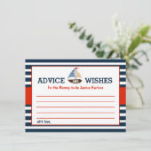 Ahoy! Das ist ein Junge! Babyduschenempfehlung für Hinweiskarte (Stehend Vorderseite)