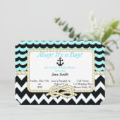 Ahoy! Das ist ein Junge! Einladung (Stehend Vorderseite)