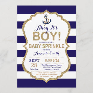 Ahoy, das ist ein Junge! Einladung für das Baby Sp