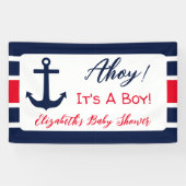 Ahoy! Das ist ein Junge! Kinderdusche Banner (Horizontal)