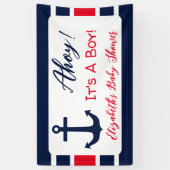 Ahoy! Das ist ein Junge! Kinderdusche Banner (Vertikal)