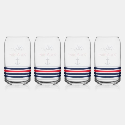 Ahoy! Das ist ein Junge! Kinderdusche Dosenglas (Hinten)