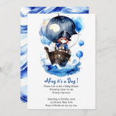 Ahoy, das ist ein Junge! Kinderdusche Einladung (Vorne/Hinten)