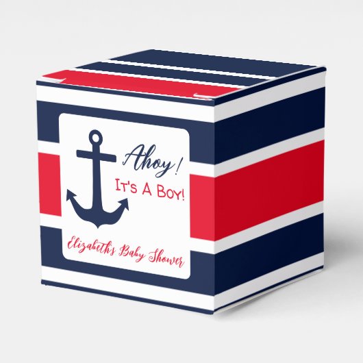 Ahoy! Das ist ein Junge! Kinderdusche Geschenkschachtel (Vorderseite)