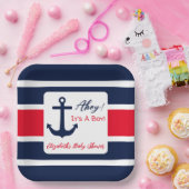 Ahoy! Das ist ein Junge! Kinderdusche Pappteller (Party)