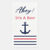 Ahoy! Das ist ein Junge! Kinderdusche Serviette (Vorderseite)