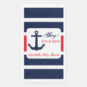 Ahoy! Das ist ein Junge! Kinderdusche Serviette (Vorderseite)