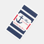 Ahoy! Das ist ein Junge! Kinderdusche Serviette (Ecke)