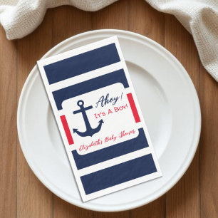 Ahoy! Das ist ein Junge! Kinderdusche Serviette