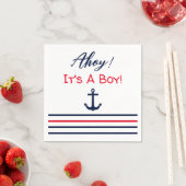 Ahoy! Das ist ein Junge! Kinderdusche Serviette (Beispiel)