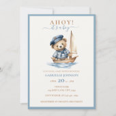Ahoy, das ist ein Junge! Minimalistische Kinderdus Einladung (Vorderseite)