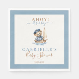 Ahoy, das ist ein Junge! Minimalistische Kinderdus Serviette