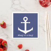 Ahoy! Das ist ein Junge! Nautical Baby Showdusche Serviette (Beispiel)