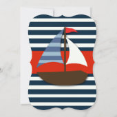 Ahoy! Das ist ein Junge! Nautical Boat Baby Showei Einladung (Rückseite)