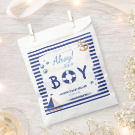 Ahoy! Das ist ein Junge! Sailor Marine Blue Baby D Geschenktütchen