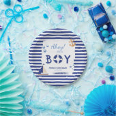 Ahoy! Das ist ein Junge! Sailor Marine Blue Baby D Pappteller (Party)
