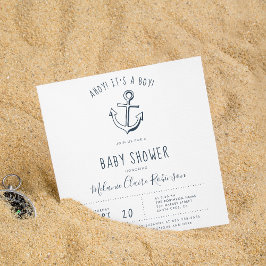 Ahoy! Das ist ein Junge! Square Baby Shower Einlad Einladung
