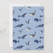 AHOY! Das ist ein Junge! Whale Mama Babydusche Einladung (Rückseite)