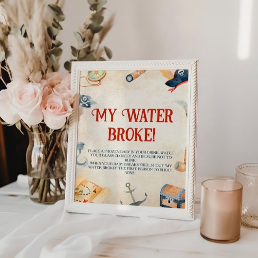 Ahoy, das ist eine Baby-Dusche, meine Wasserbroke Sockelschild