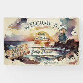 Ahoy, das ist eine Baby-Teddy-Baby-Dusche. Banner (Horizontal)
