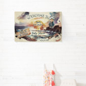 Ahoy, das ist eine Baby-Teddy-Baby-Dusche. Banner (InSitu)