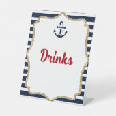 Ahoy Drinks Drink Table Party signieren Sockelschild (Vorderseite)