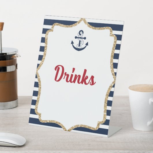 Ahoy Drinks Drink Table Party signieren Sockelschild (In SItu)