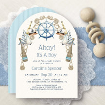 Ahoy, ein Junge! Baby-Party-Arch