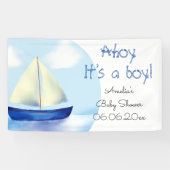 Ahoy, ein Junge! Babyparty Banner (Horizontal)
