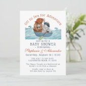 Ahoy, ein kleines Baby Einladung (Stehend Vorderseite)