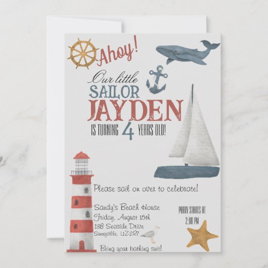 Ahoy! Einladung (Vorderseite)